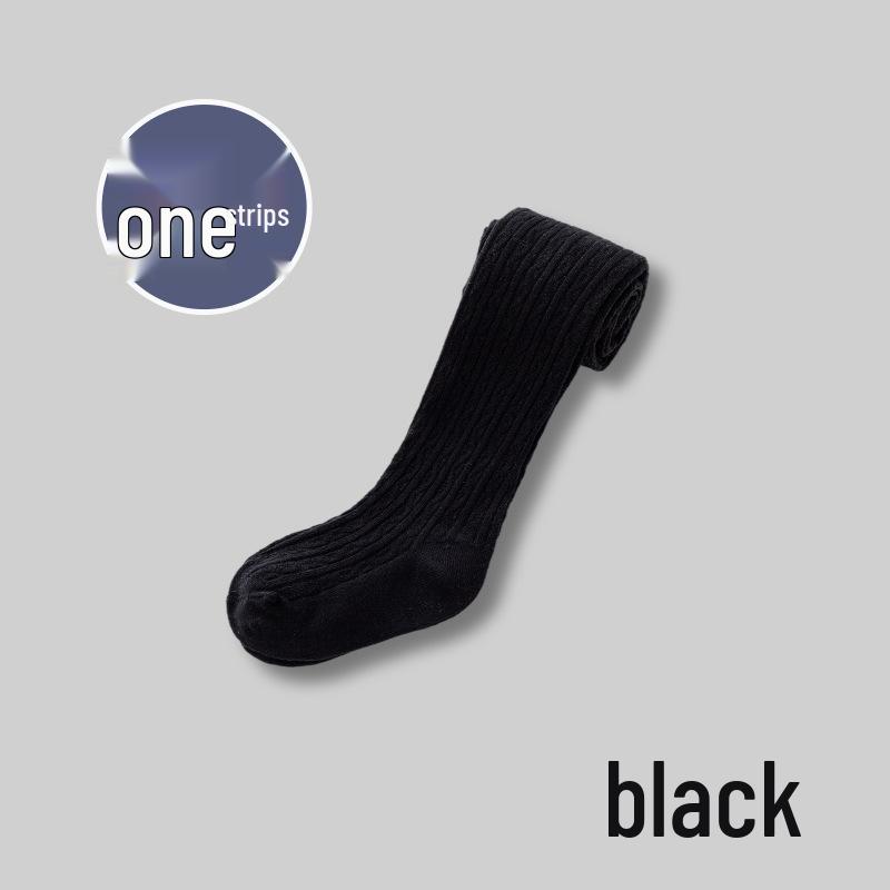 Stickade babystrumpbyxor - Andningsbara vår/höst strumpbyxor för spädbarn med kabelstickad design