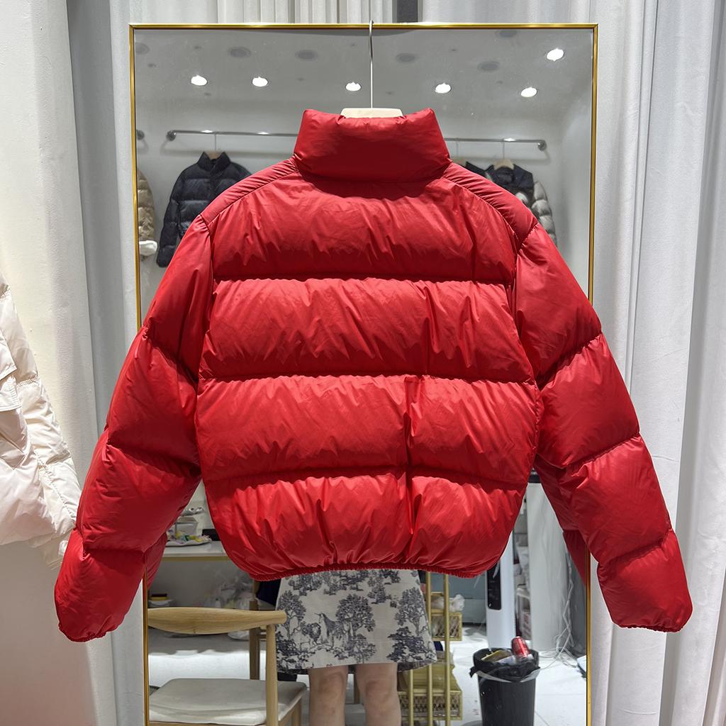 Short thickened down jacket women's winter stand-up collar small bread jacket white duck down European and American ins jacket women's tide
