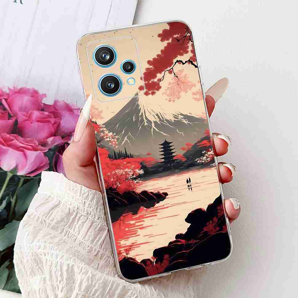 For Oppo Realme 9 Pro+ RMX3392 Case Fashion Painting Soft Silicone Cover For Realme 9Pro Plus RMX3393 6.43" Flower Phone Shell