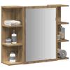 VidaXL Armoire à miroir de salle de bain chêne artisanal 80x20,5x64 cm, placard à miroir, armoire murale avec miroir, 856037