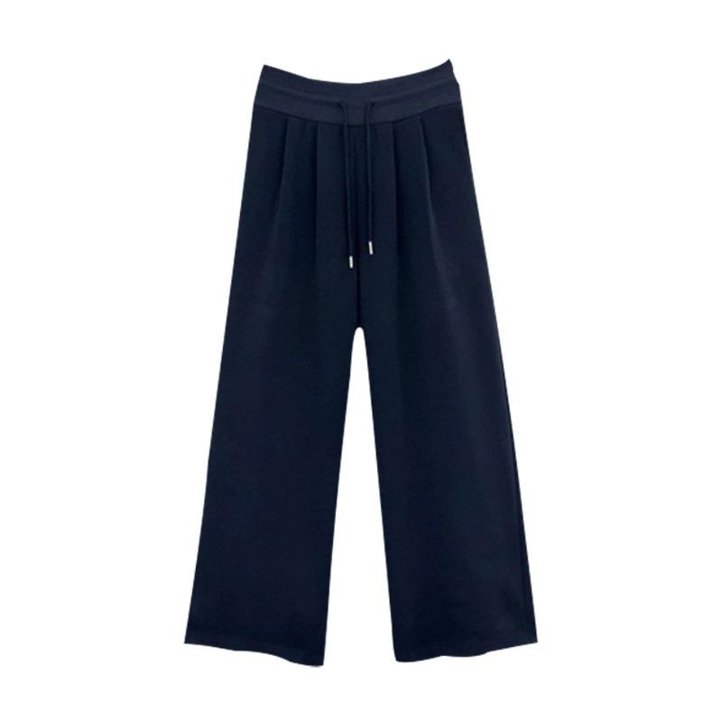 Retro loose wide-leg pants women's autumn new low-rise drawstring casual pants lazy drape sweatpants