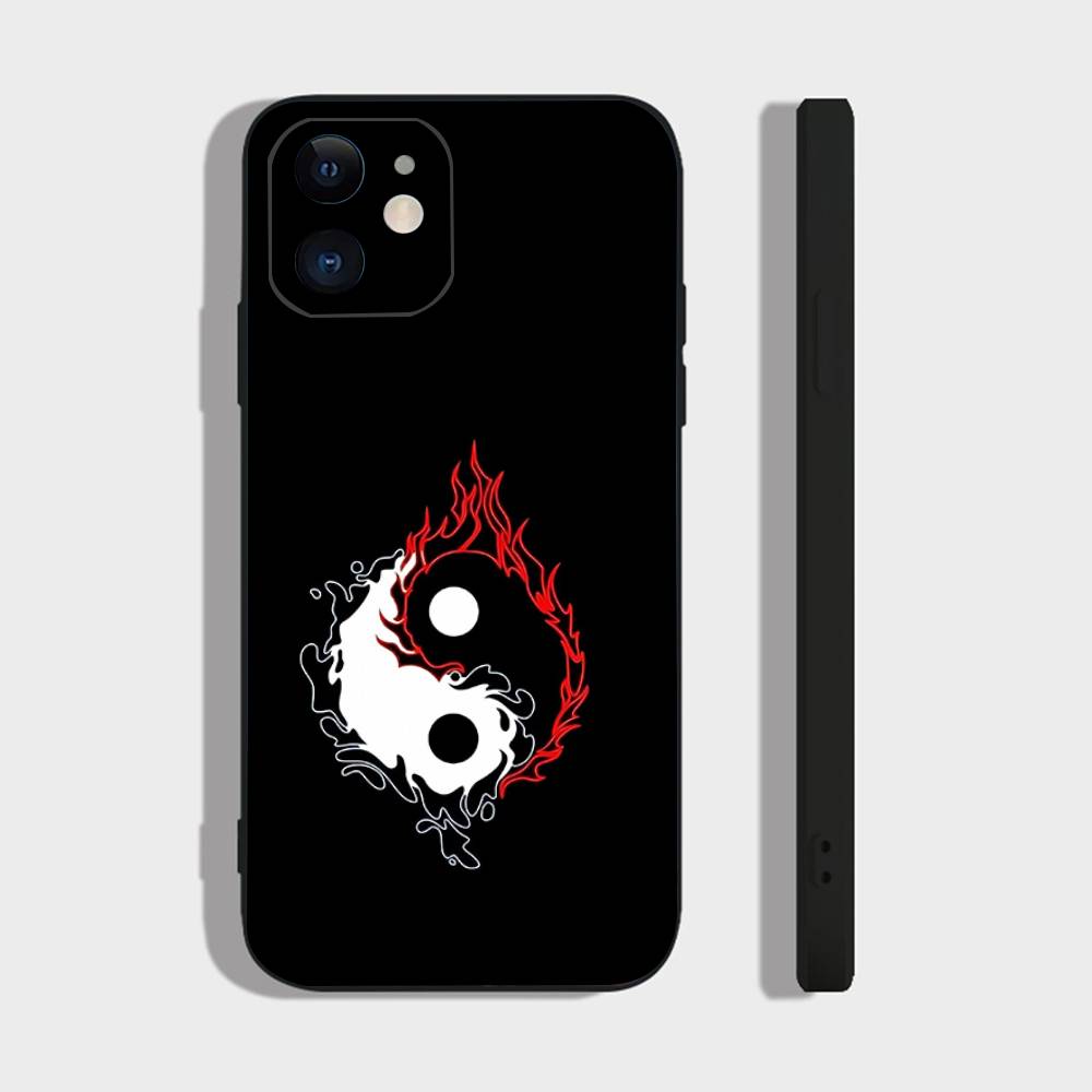 Tai Chi Symbol Phone Case For IPhone 17 Air 16 15 14 13 Pro Max 11 12 Black Silicone Cover