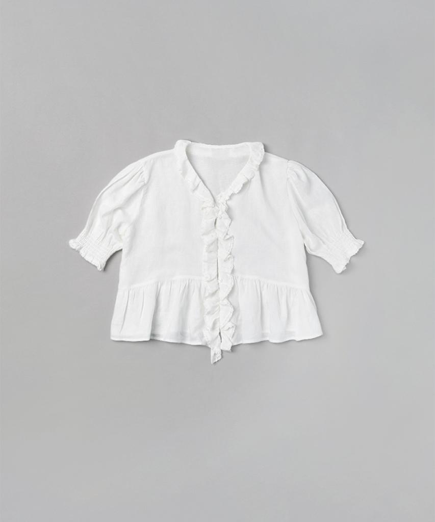WITHOUT SUMMER Moi Ruffle Blouse_Ivory