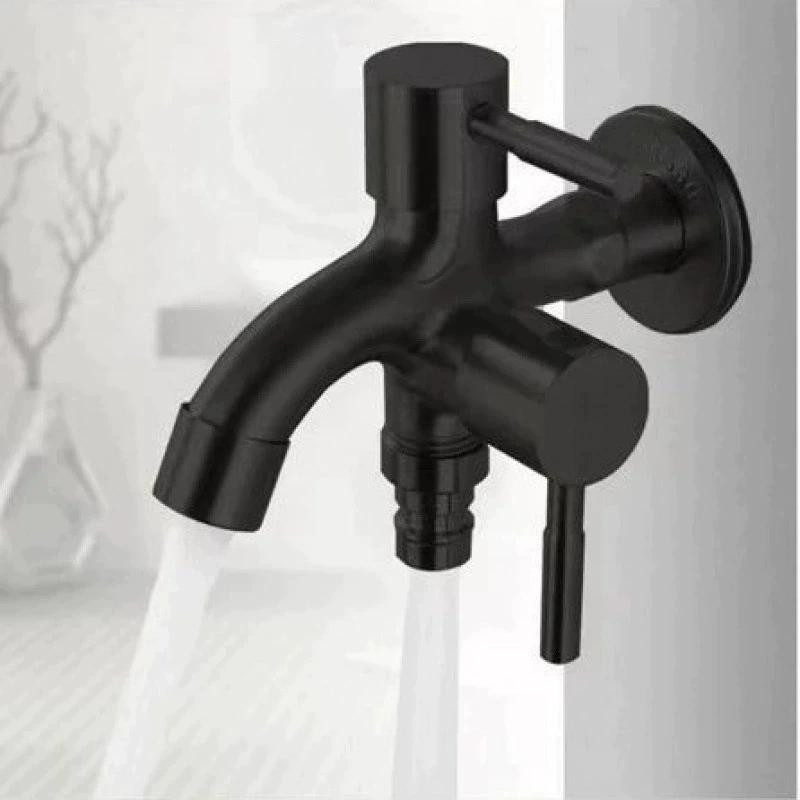 1/2" Double Outlet Faucet for Washing Machine Dual Control Water Tap One in Two Out Bidet Faucet Bathroom Sink Fitting