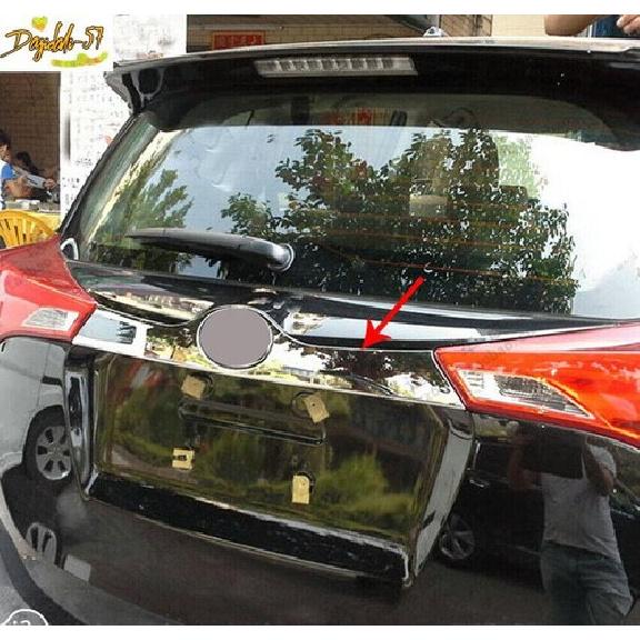 Car Chrome Rear Trunk Lid Trim molding Cover Garnish For Toyota RAV4 2013-2015