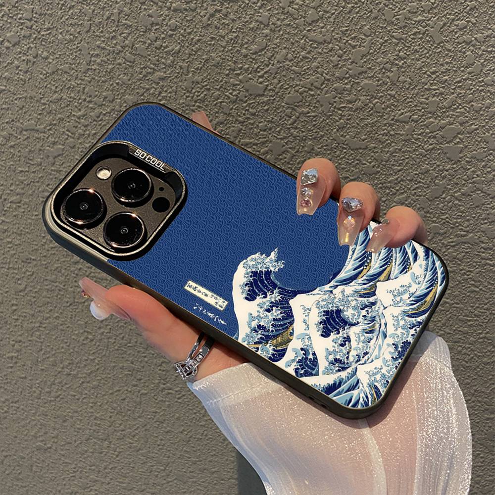 Japanese Waves Phone Case For IPhone 17 16 15 14 13 12 11 Pro Max Plus Pro Colorful Shell