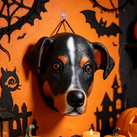 Latex Dog Head Masque Realistic Animal Full Head Masque for Halloween Costume Cosplay Fancy