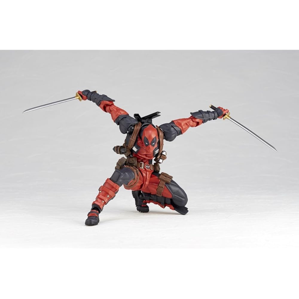 Kaiyodo Revoltech Amazing Yamaguchi Deadpool Figure 170mm Non-Scale PVC ABS Painted Articulated Collectible