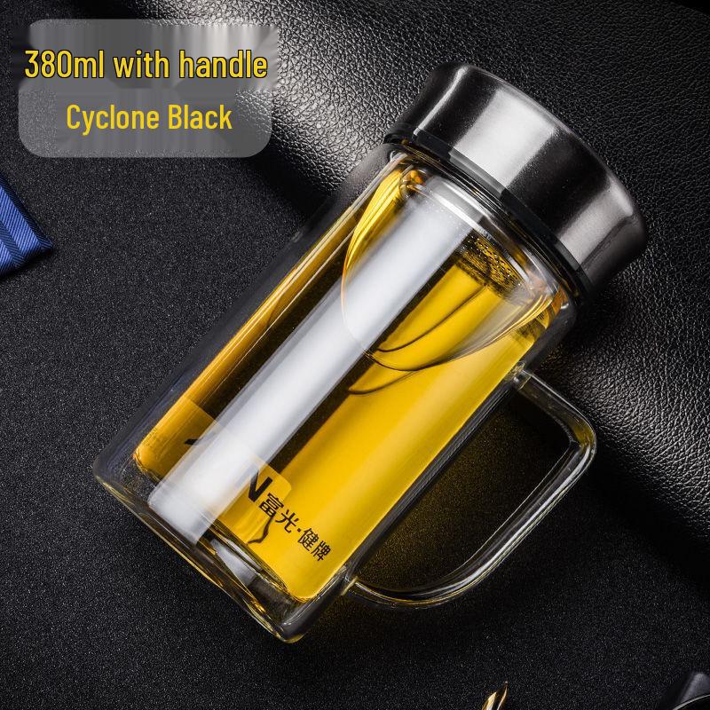 FUGUANG Double-Wall Glass Tea Mug with Infuser