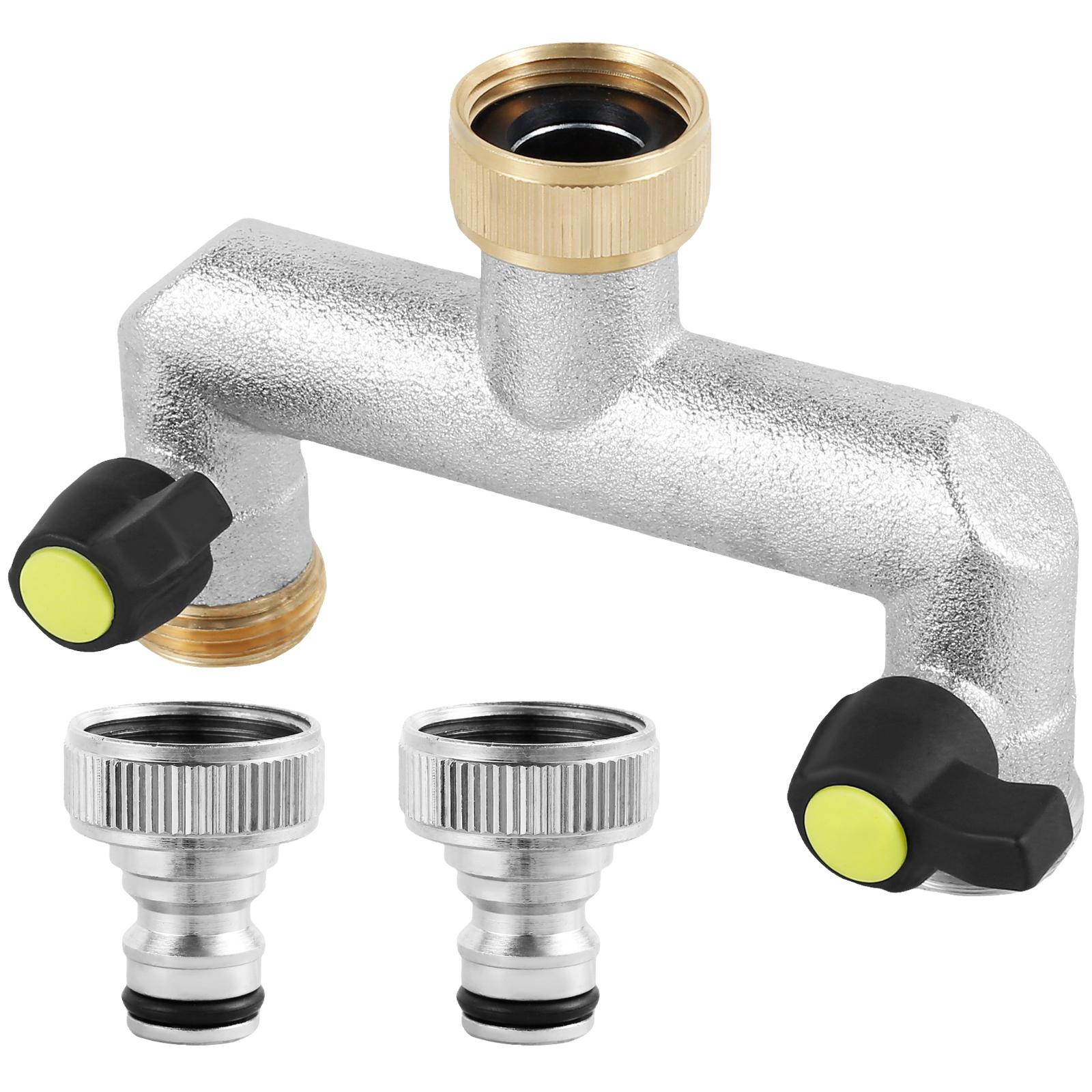 

1PC Garden Hose Connector 3/4 Female Thread 2/3 way Tap Adapter Quick Joint Kit Water Splitter Accessories For Outdoor Faucet 3/4