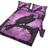 Four-Piece Set Of A Dry Tree And A Crow, A Mysterious Combination Of Black And Purple, Suitable For The Bedroom (Culture)