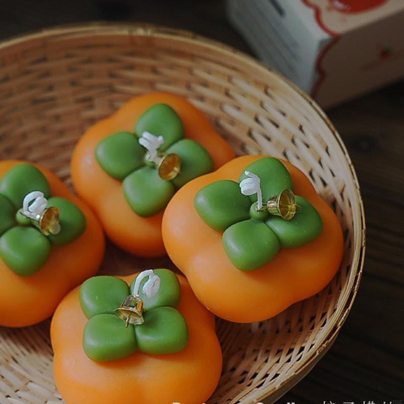Persimmon Scented Lastings Burn Aromatherapys Ornament for Home Table Decorations Photo Props J0MC