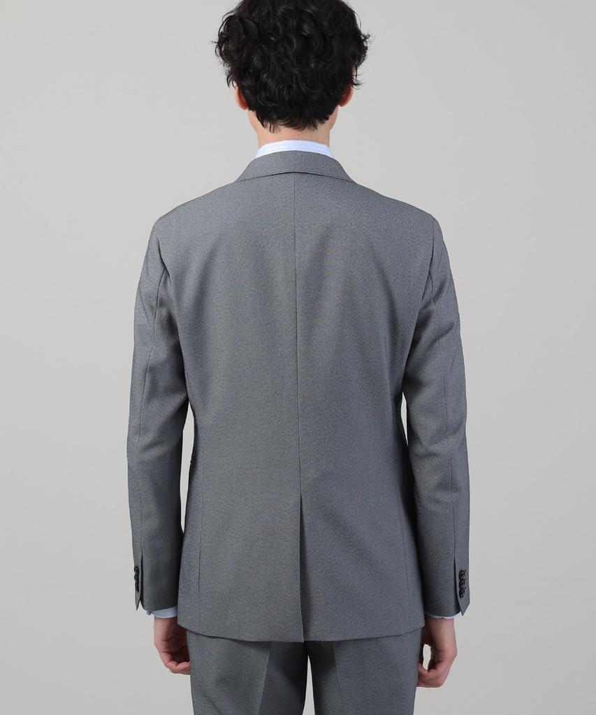 Takeo Kikuchi Men's Melange Sharkskin Stretch Jacket (93141011), Gray (012) 04 (LL), for ON/OFF/Set-Ups
