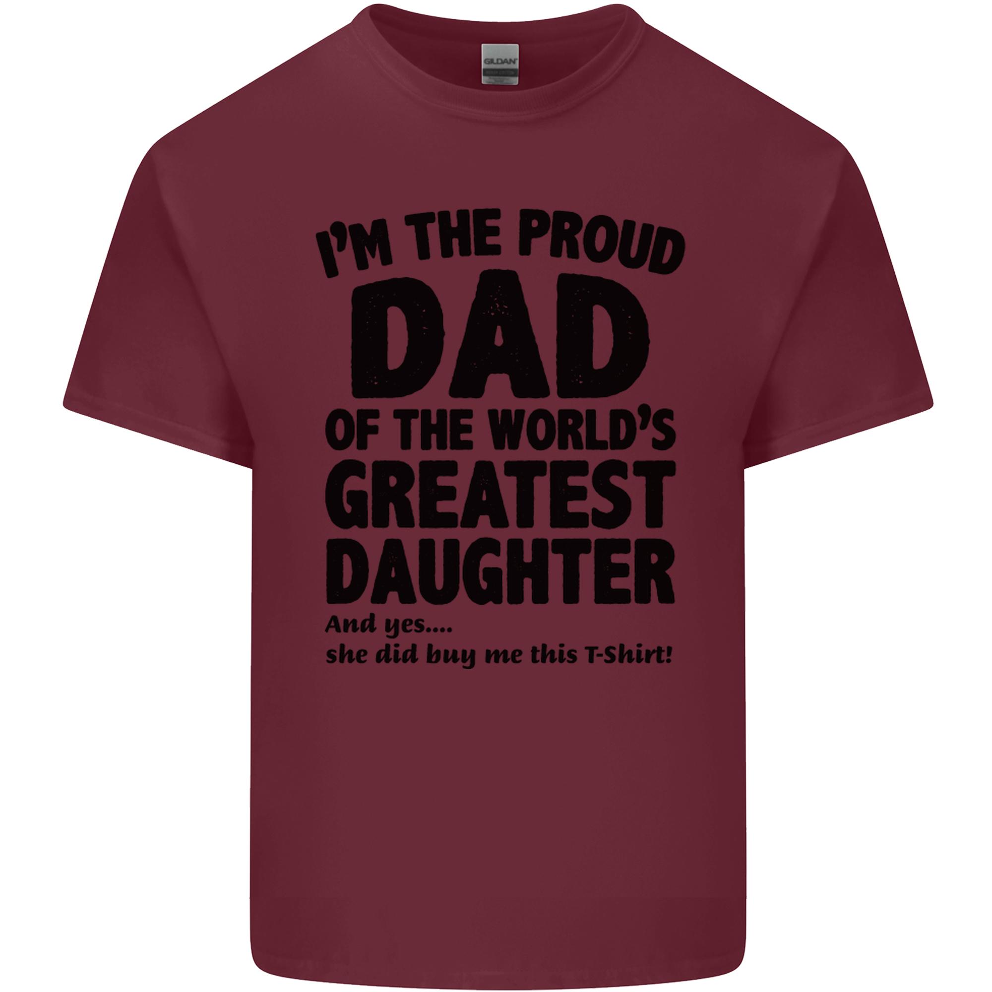 Dad of the Greatest Daughter Fathers Day Unisexs Light Cotton TShirt S