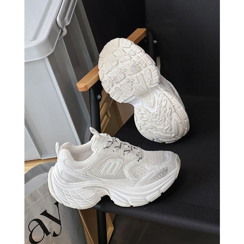 

Женские кроссовки на толстой подошве, новые весенне-осенние, универсальные спортивные кроссовки-маффины, увеличивающие рост, повседневные женские туфли 35 белый