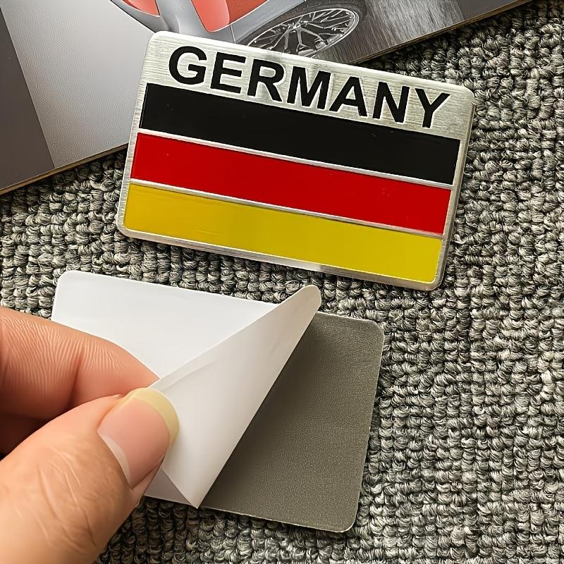 3D Deutsche Flagge Autoaufkleber, ein dreidimensionaler Metallaufkleber zur Heckdekoration, geeignet für Autos, Lastwagen, SUVs und Motorradmodifikationen
