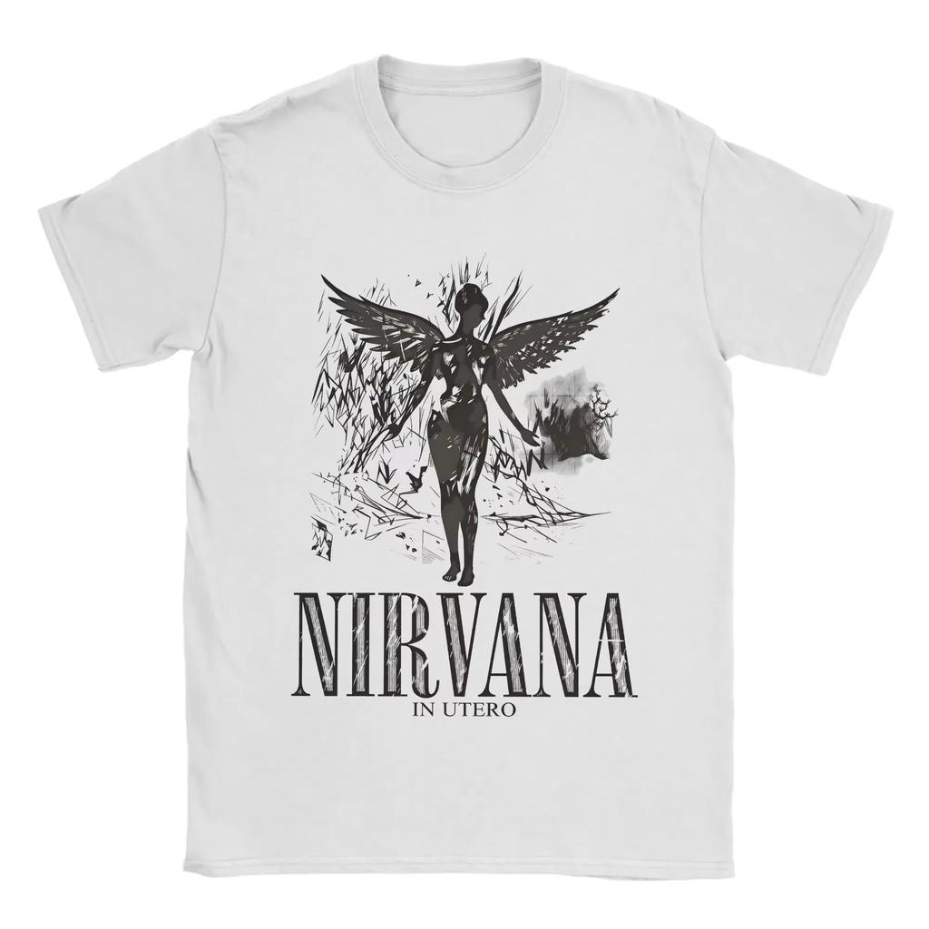 Nirvana Rock Band Classic Album Poster Graphic Print Cotton Tshirt Streetwear Hip Hop Fashion Tee Men Women Loose Oversized Top