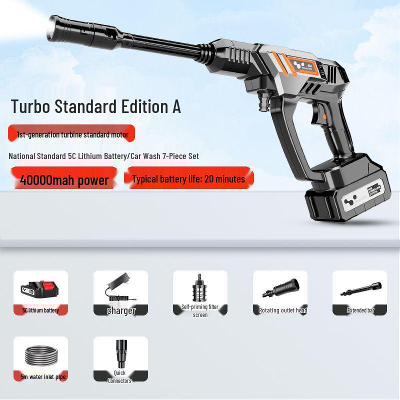 

Беспроводная мойка высокого давления Laiben для автомобиля и дома с литиевой батареей Standard - 5m Hose