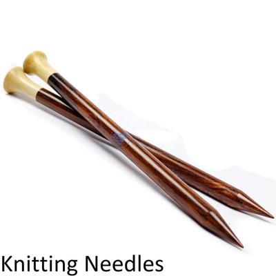 US Size 19-14" Rosewood & Maple Crafted Premium Yarn Knitting Needles | Stitching Accessories & Supplies (Maple Head, 16mm)