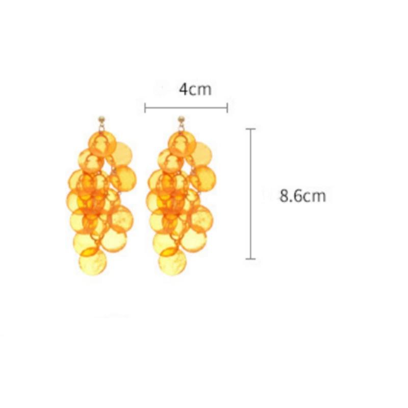 Round Geometric Shell Tassel Earrings Beach Vacation Style Elegant Hooks Able Versatile Niche High-End Trendy Earrings