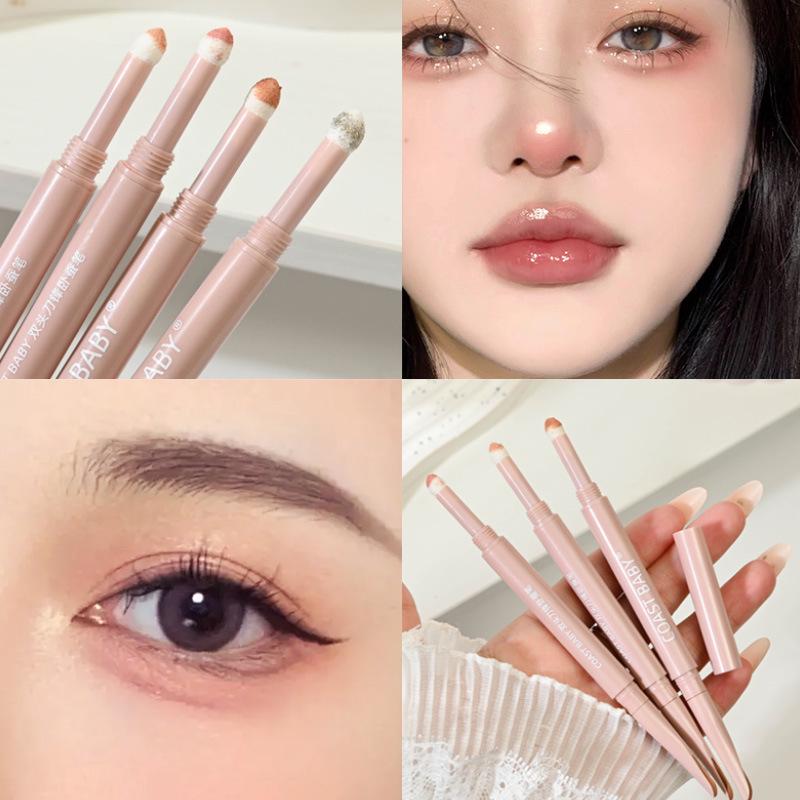 COAST BABY Crescent Dual-Ended Under-Eye Pen for Natural Highlight & Brightening Shadow - Unisex Student Party Use