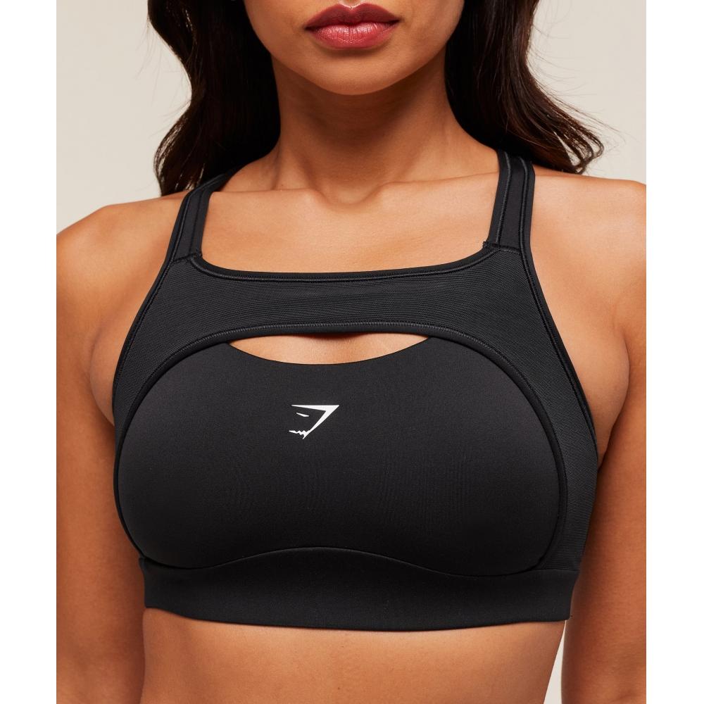 Gymshark Alpha High Support Sports Bra Black B9a7j Bb2j