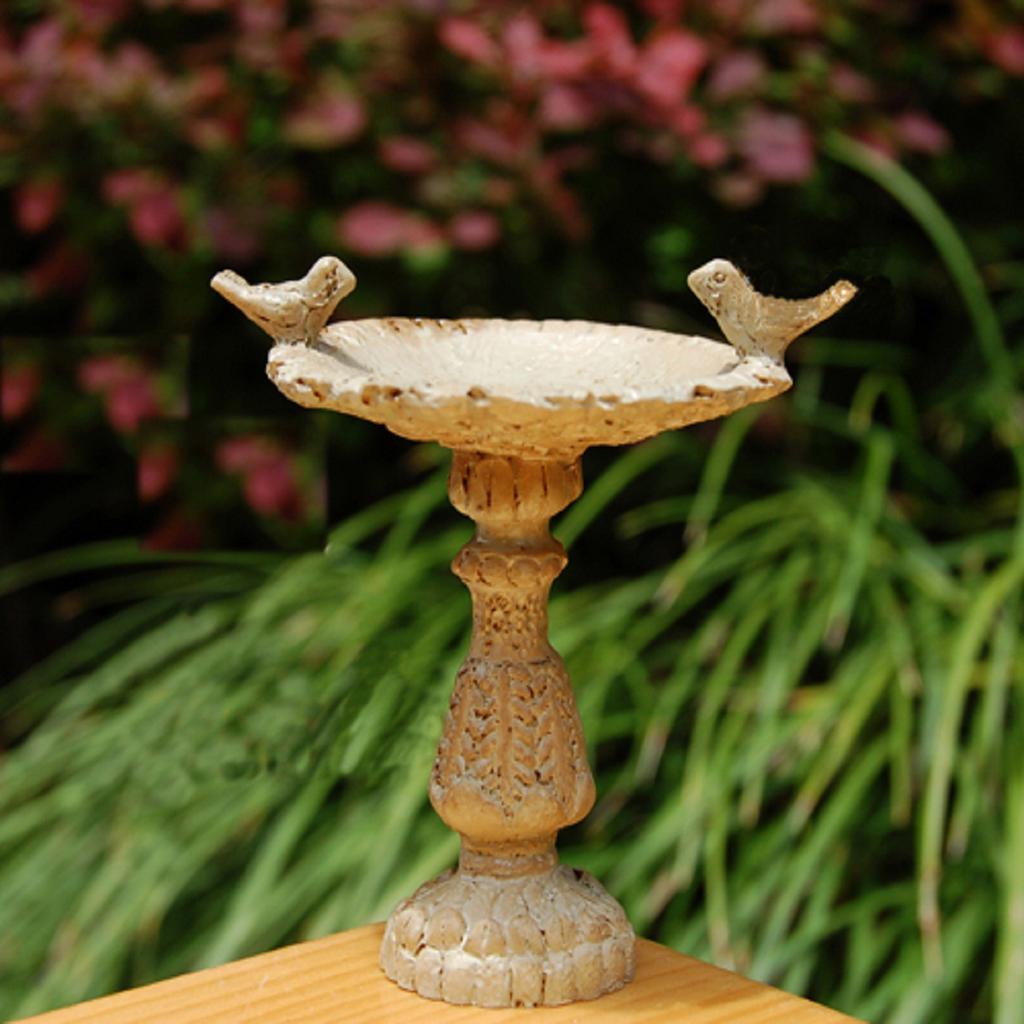 1:12 Scale Dollhouse Miniature Resin Bird Bath Fountain Fairy Garden Furniture A