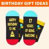 Zmart 17th Birthday Gift Ideas Socks - 17 Year Old Teens Boy Girl Gift Ideas
