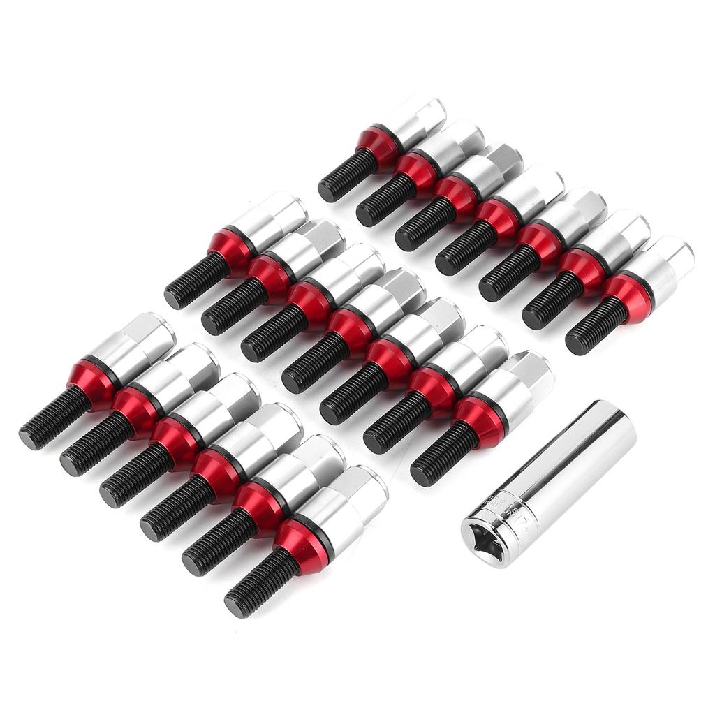 20pcs M12x1.5mm Wheel Lug Bolts 7075 T6 Aluminum Fit for 1 Series E81 E82 E87 E88Titanium