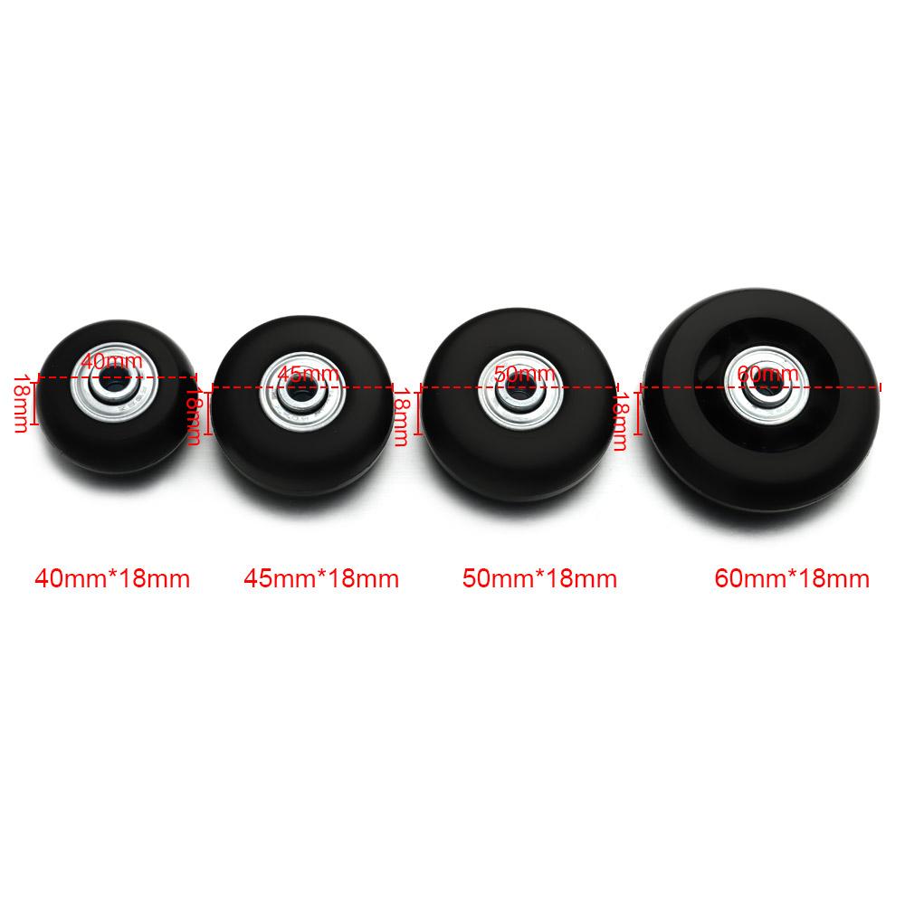 12Pcs/Set Silent Travel Luggage Wheels Replacement Dia40/45/50/60/70/75/80/90/100mm Suitcase Part Axles Sliding Resistant Caster