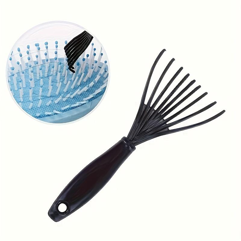 [Hair Brush Cleaner] 1pc Plastic Mini Hair Brush Cleaner with Ergonomic Handle - Detangling & Hair Removal Tool for Long Hair,Durable Plastic Bristles