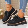 2025 Foreign Trade Women's Autumn and Winter Platform Single Shoes Large Size Round Head One Pedal Platform Outer Single Shoes