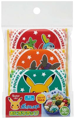 Skater Onigiri Wraps Character Bento Rice (18 Sheets) - Boxes, Balls, Pokémon LBL1-A