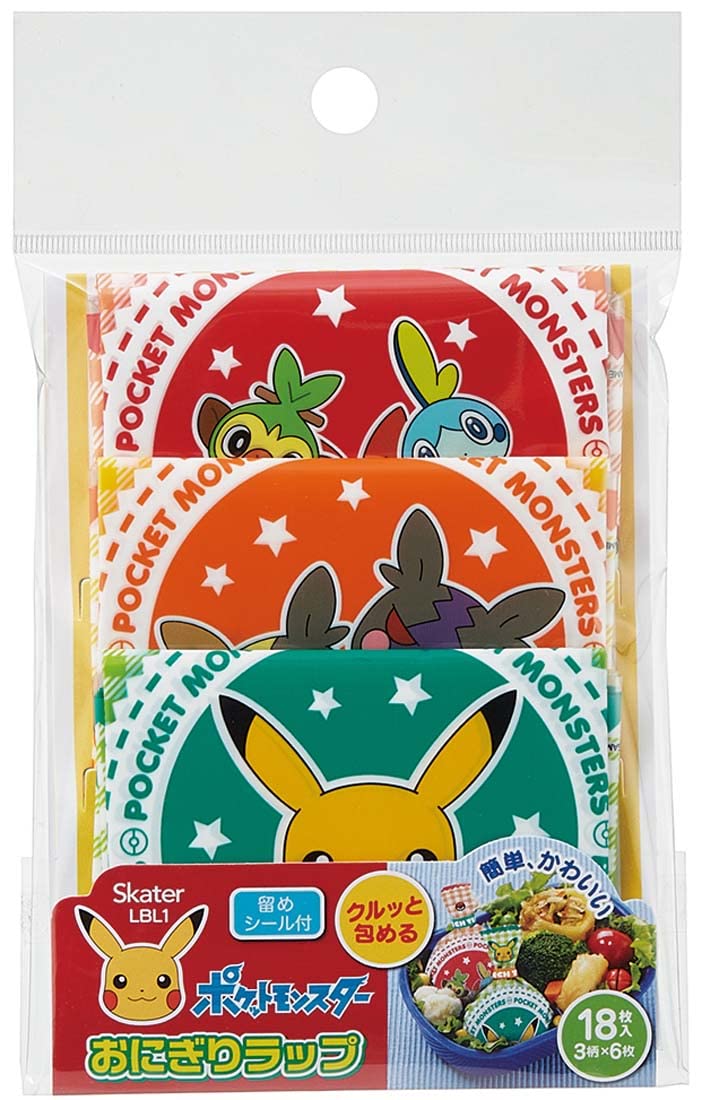 Skater Onigiri Wraps Character Bento Rice (18 sheets) - Boxes, Balls, Pokémon LBL1-A