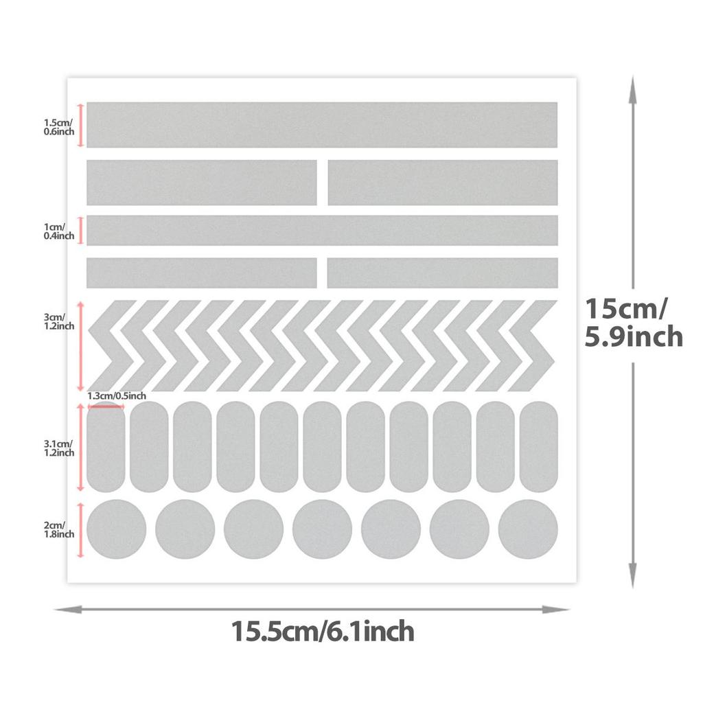 Elastic Reflective Heat Transfer Stickers, High Temperature Vinyl Hot Press Reflective Patches for Ironing On Clothes, Bags, Hats