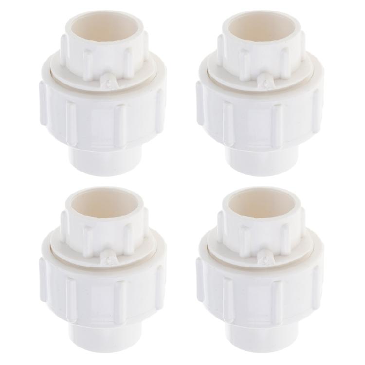 4Pcs Fish Tank Tube Joint PVC Union Connector Garden Irrigation Water Pipe Fittings Water Pipe Straight Connector