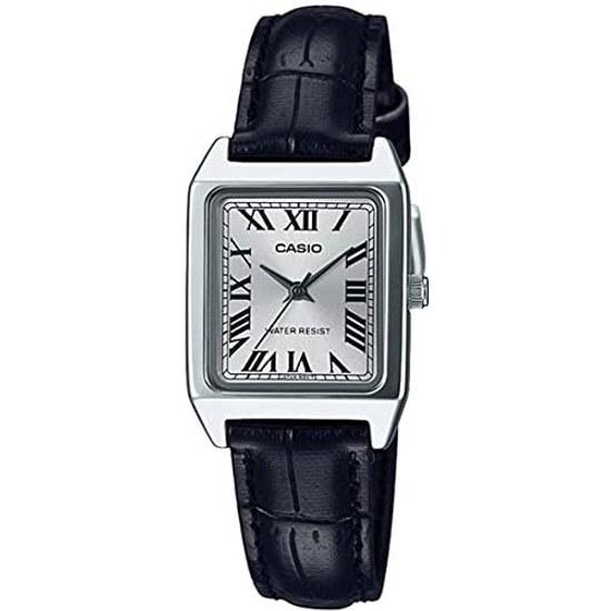CASIO Стандартные кварцевые женские часы LTP-V007L-7B1 Серебристо-черные Зарубежная модель