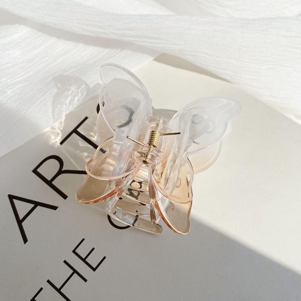 Colorful Butterfly Hair Claw Clip Matte Barrette New Hair Clip  Women