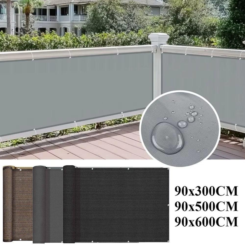 3/5/6M Balcony Shade Cloth Waterproof Balcony Privacy Screen Cloth Fencing Net  Garden Porch Pool