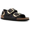 Birkenstock Wmns Milano Big Buckle Natural Patent Leather Narrow 'Black' Women's 1024211