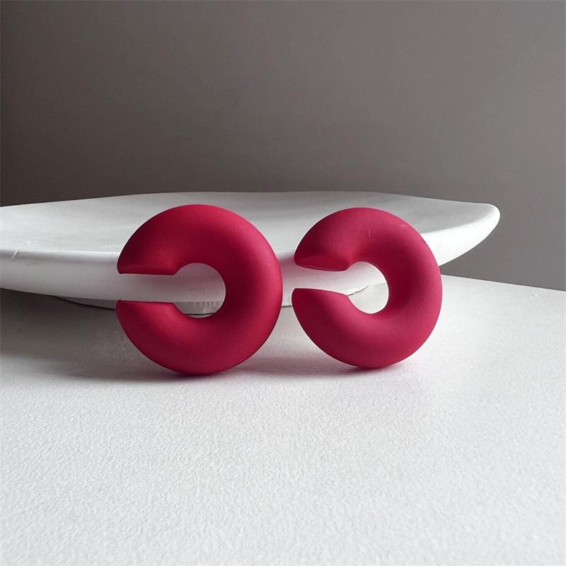 1Pair Sweet Cool Candy Ear Clip For Women Texture Colorful No Pierced Ear Cuff Female Party Daily Jewelry