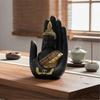 Palm Buddha Ornament Chinese Design Hand Holding Sculpture Accents Meditative Tea Pet for