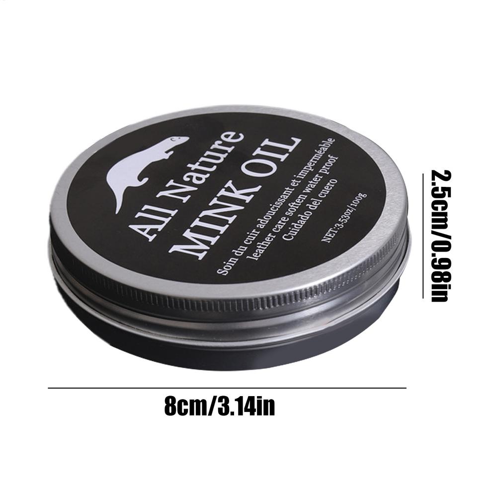100G Mink Oil Cream For Leather Shoes Bags Furniture Leather Care Cream Car Leather Maintenance Cream Refurbishing Paste