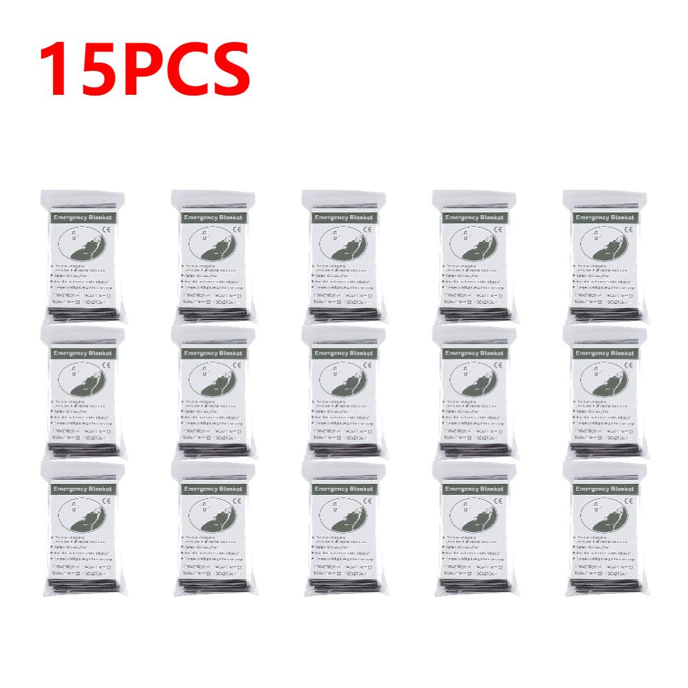 10-1PCS Outdoor Emergency Blanket Camping Foil Thermal Blanket Waterproof Windproof Sunshade Survive First Aid Rescue Blanket