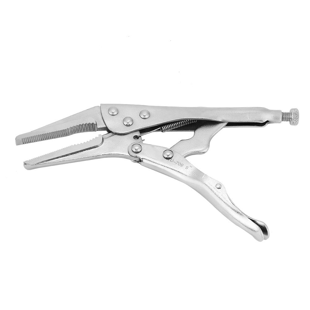 9. Inch Electrician Nozzle Pliers Steel Nago Nose Lock Pliers Jaw Lock for Screw Nut Removal, Pipe Rotation and