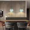 Designer Green Leaf Glass Pendant Light for Modern Spaces