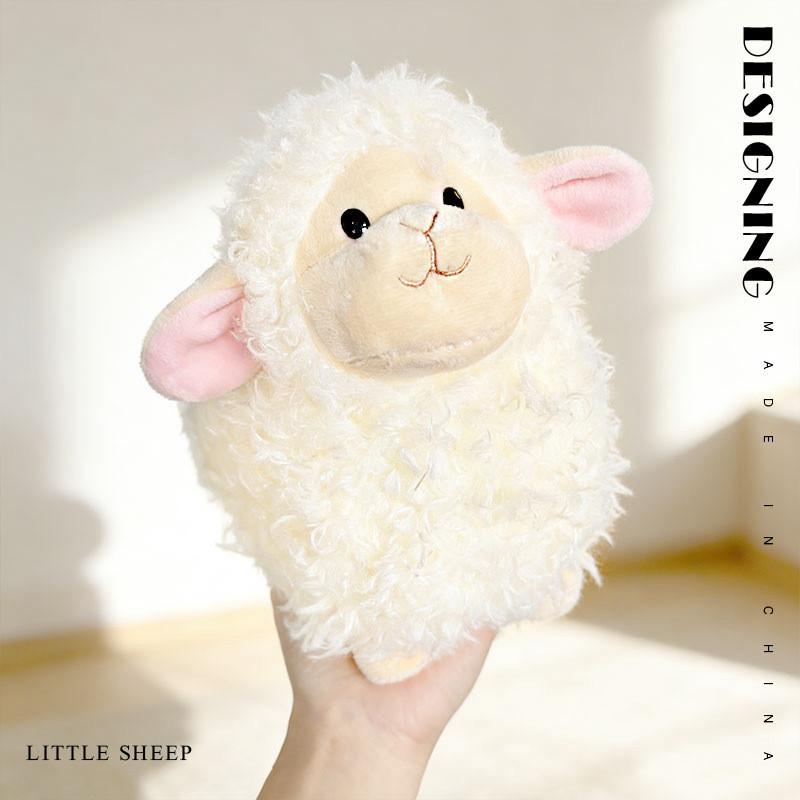 Small Sheep Plush Toy With Bell Soft Stuffed Animal For Kids Gift And Play
