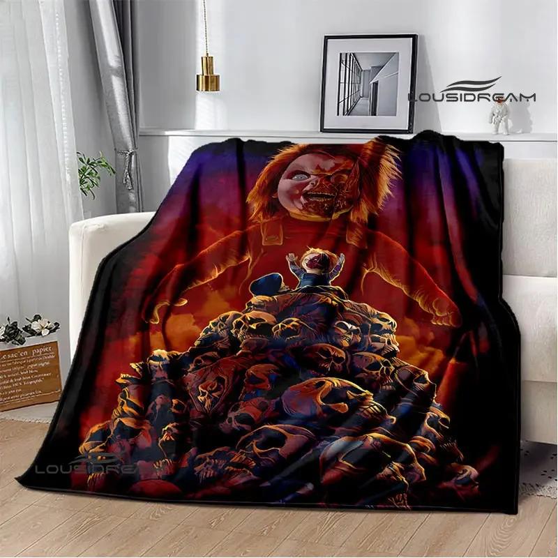 Horror movie Cult of Chucky Flange Warm blanket Soft and comfortable blanket picnic bed linings birthday gift