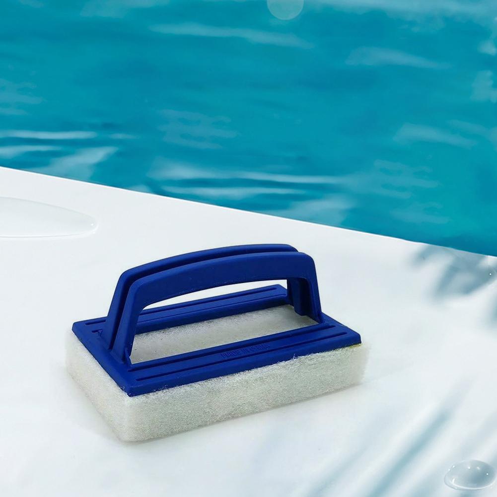 Poolwand-Reinigungsbürste mit Griff Handgehaltene Pool-Schrubbbürste Schwimmbecken-Reinigungswerkzeug für Poolfliesen-Fugenwände