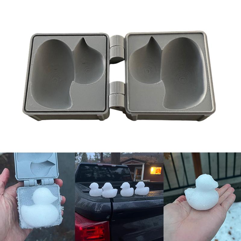 *Snow Duck Mold Maker Snow Ball Toys Games Duck Shape Snowball Launcher Outdoor Winter Snowball Fighting Play, Skiing, Sliding